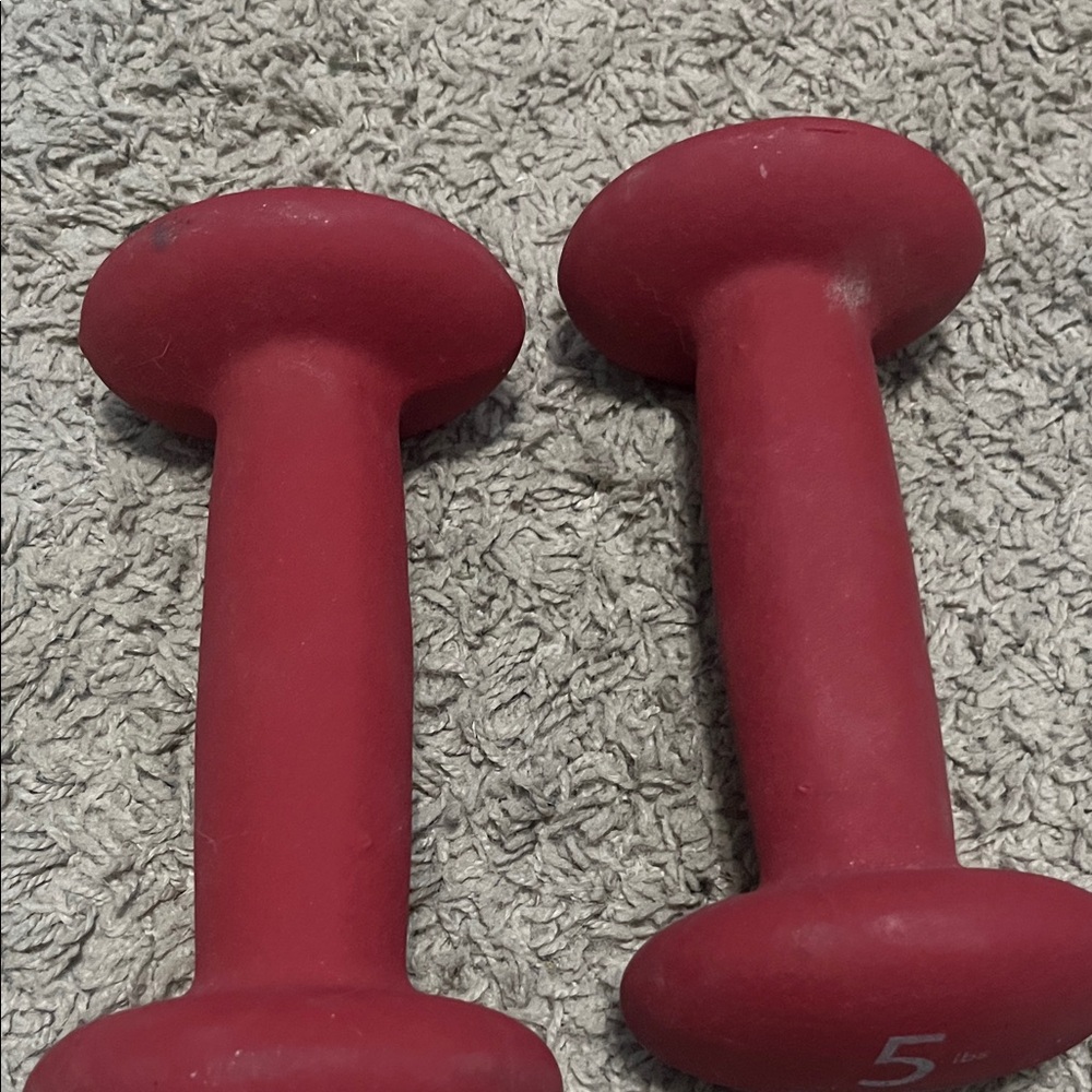 Kids Red Dumbbell Toy Set